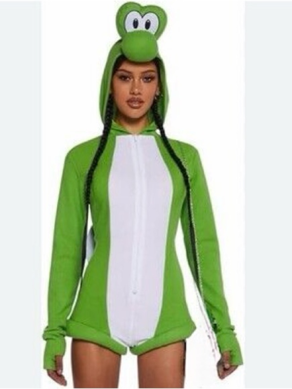 Dolls Kill Trickz N’ Treatz Yoshi DINO FRIEND COSTUME - GREEN Size M